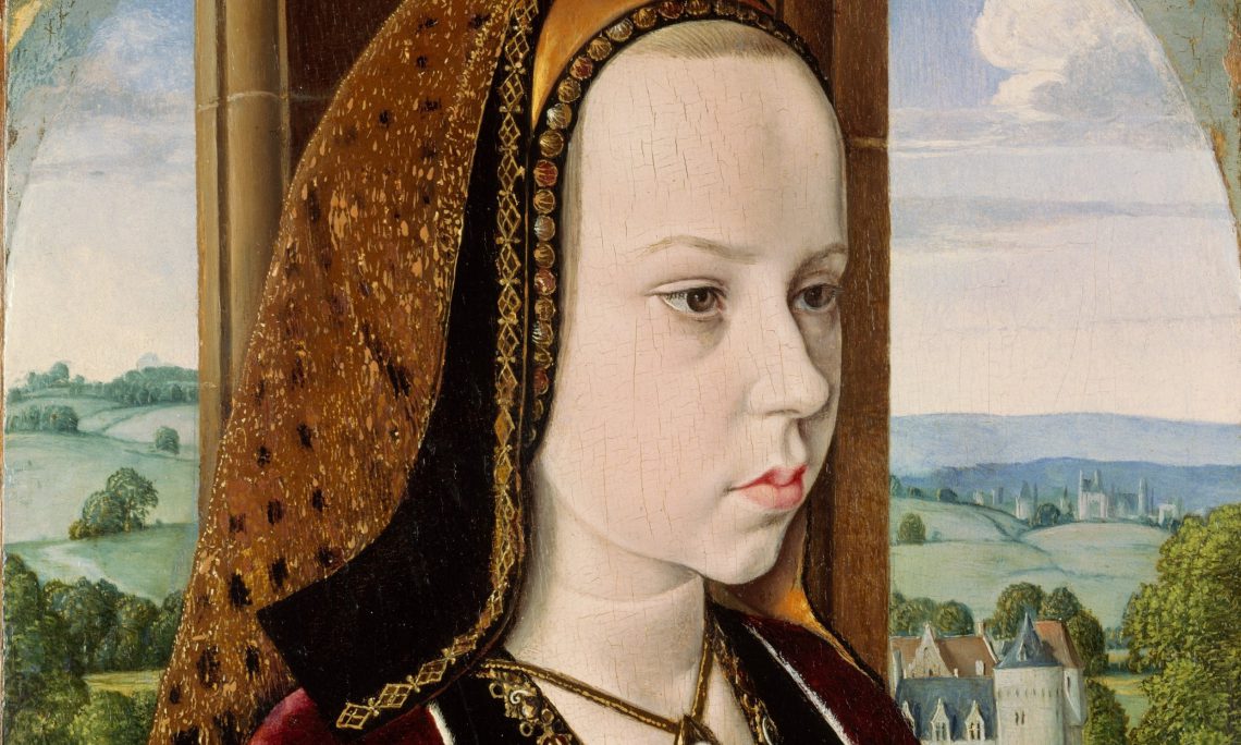 Margarete von Österreich als Verlobte des künftigen französischen König Franz I. Gemalt von Jean Hey, etwas 1490.