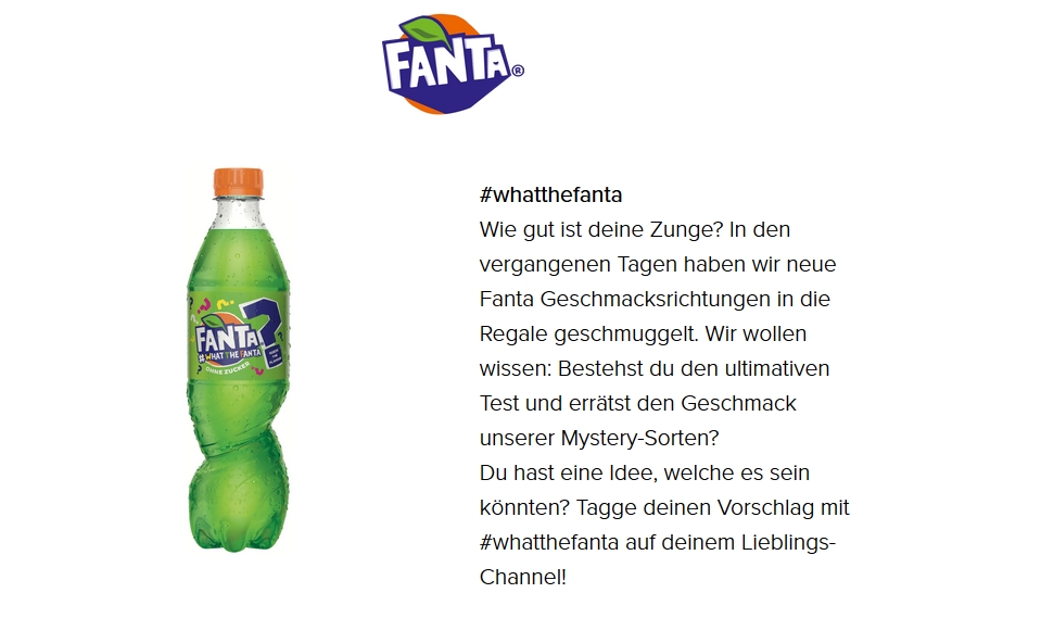 What the Fanta website