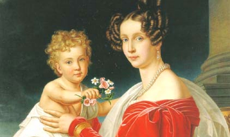 Erzherzogin Sophie und Franz Joseph als Kleinkind