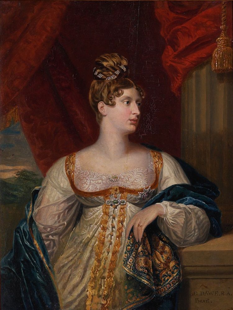 Portrait von Princess Charlotte of Wales um 1817 von George Dawe